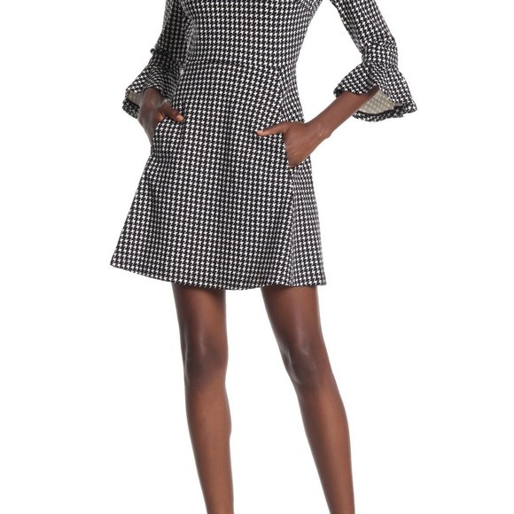 kate spade houndstooth ponte dress